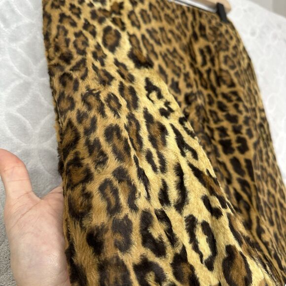 Vtg Cache Mini Skirt XS Petite Leopard Fuzzy Grunge Mobwife Sexy Party 90s 80s - Picture 3 of 11
